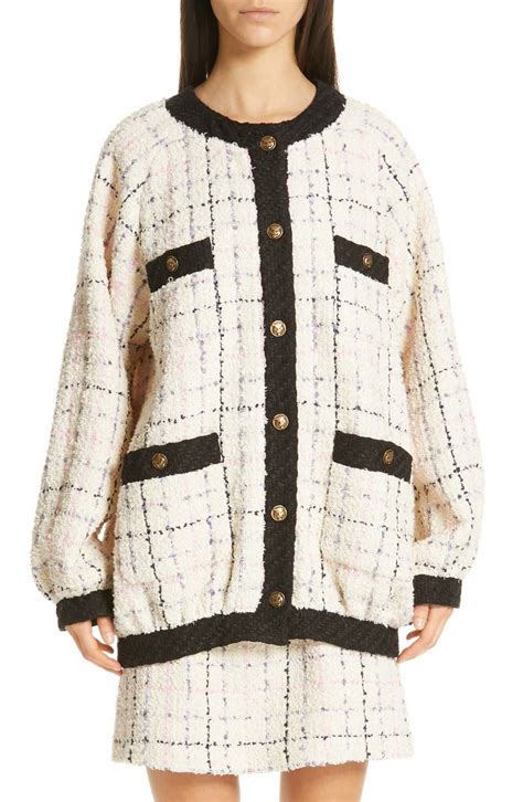 oversize tweed bomber jacket gucci|net a porter Gucci jacket.